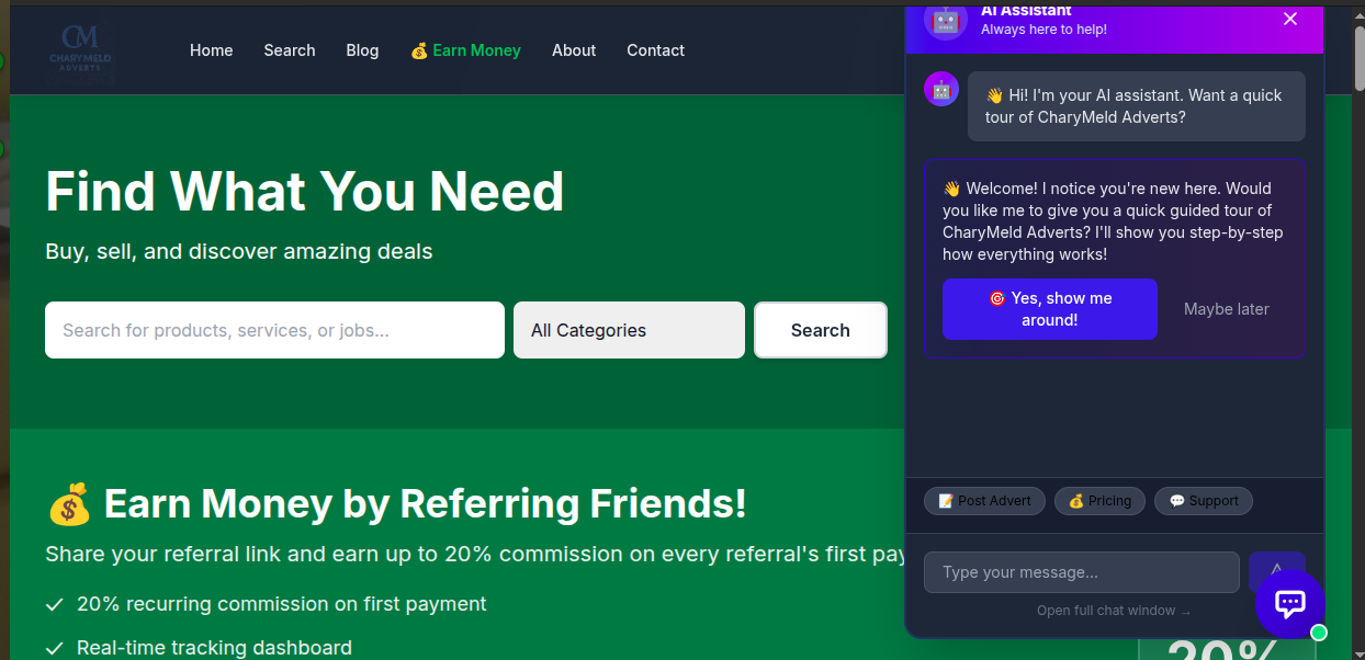 Charymeld Adverts Platform