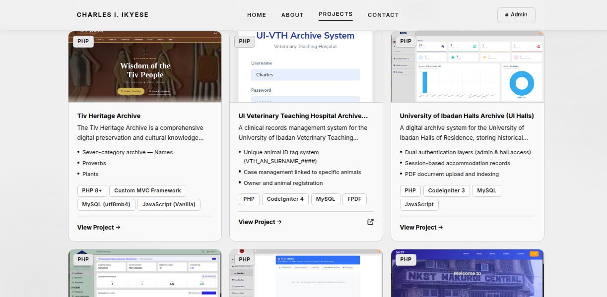 Charymeld — Developer Portfolio & Project Showcase